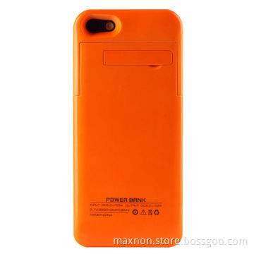 2,200mAh Power Bank Case for iPhone 5/5S with Backup Battery & Kick-stand, Various Colors Available